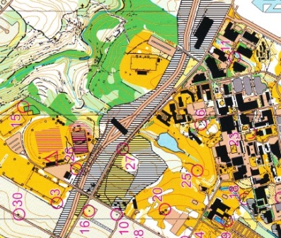 Orienteering map extract Macquarie Uni